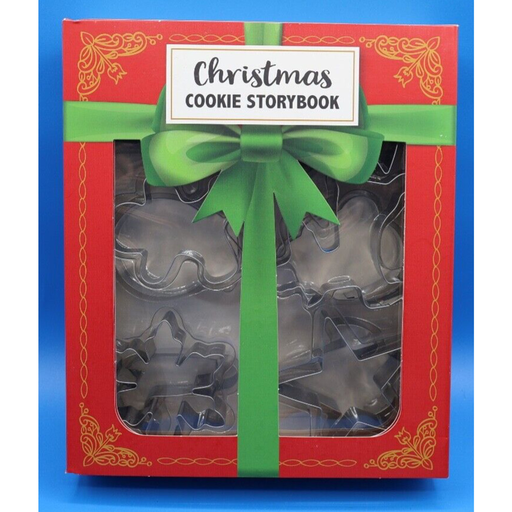 Celebrate It Christmas Cookie Storybook, Set of 12 Cookie Metal Cutters
